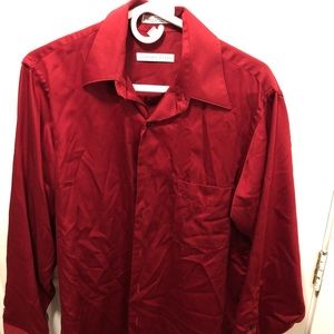Geoffrey Beene Maroon Dress Shirt